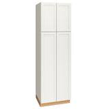 Diamond Express Jamestown 30-in W x 93-in H x 24-in D White Pantry Fully Assembled Plywood Cabinet (Recessed Panel Shaker Door Style)