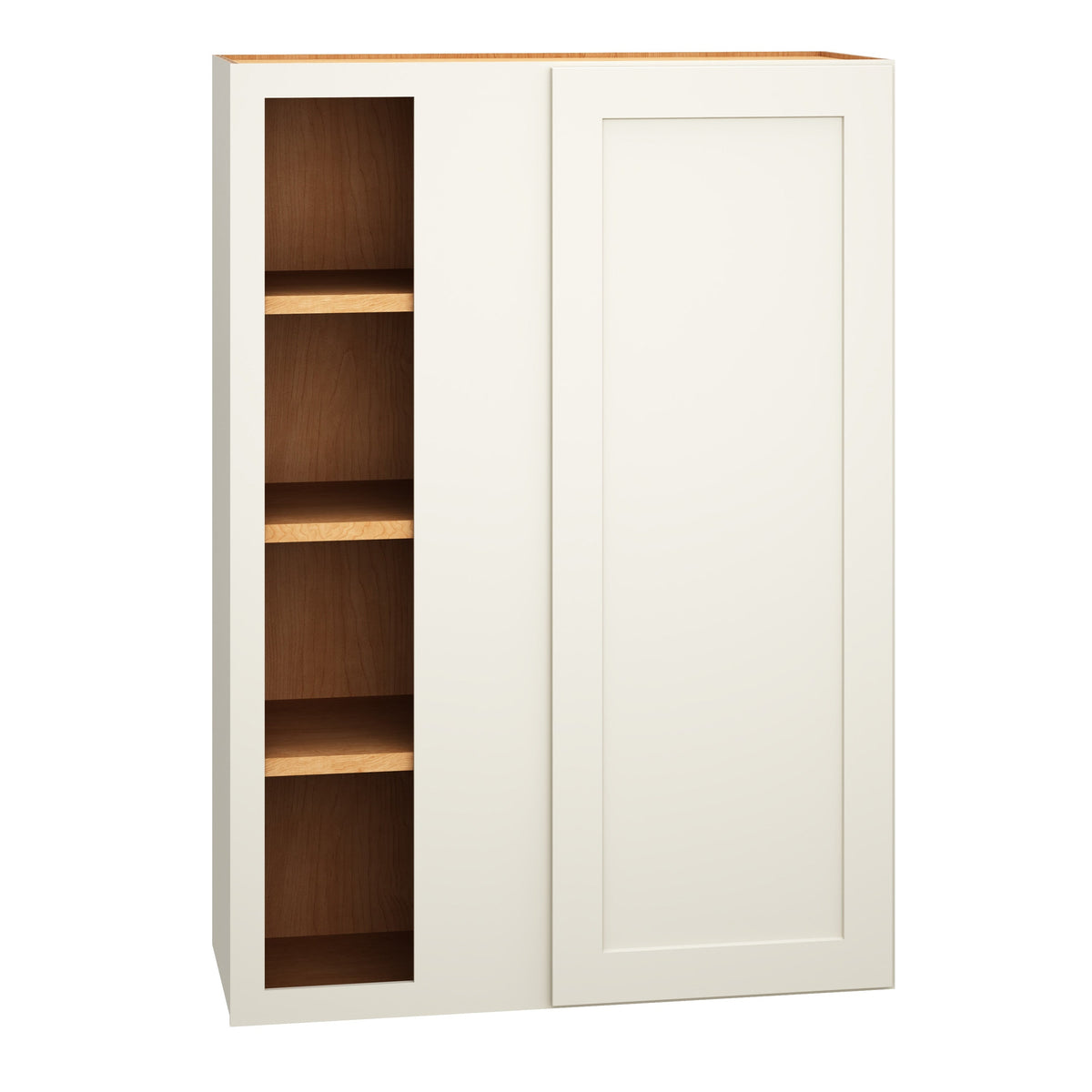 Diamond Express Jamestown 30-in W x 39-in H x 12-in D White Blind Corner Wall Fully Assembled Plywood Cabinet (Recessed Panel Shaker Style)