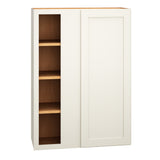 Diamond Express Jamestown 30-in W x 39-in H x 12-in D White Blind Corner Wall Fully Assembled Plywood Cabinet (Recessed Panel Shaker Style)