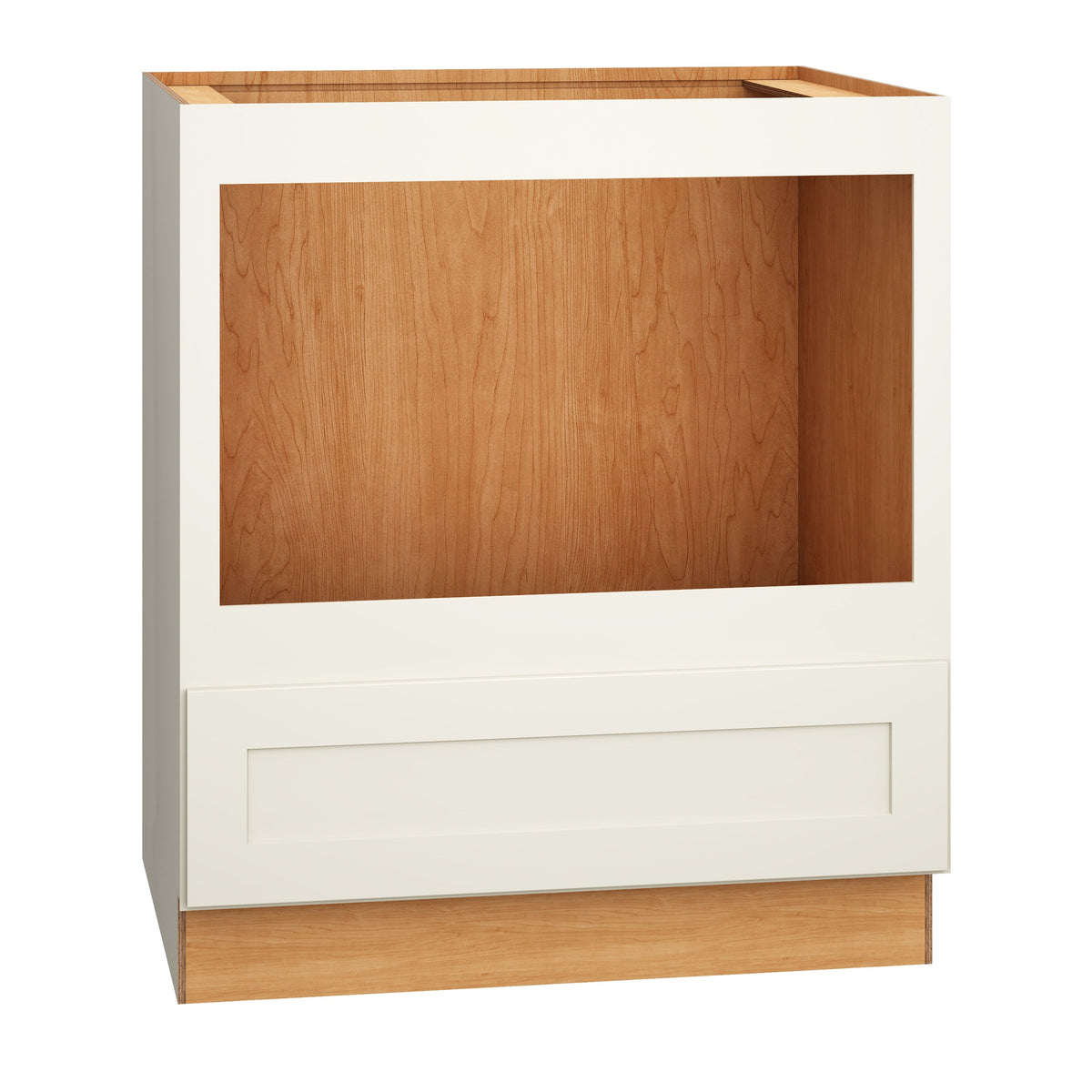 Diamond Express Jamestown 30-in W x 34.5-in H x 24-in D White 1-Drawer Microwave Base Fully Assembled Plywood Cabinet (Recessed Panel Shaker Style)