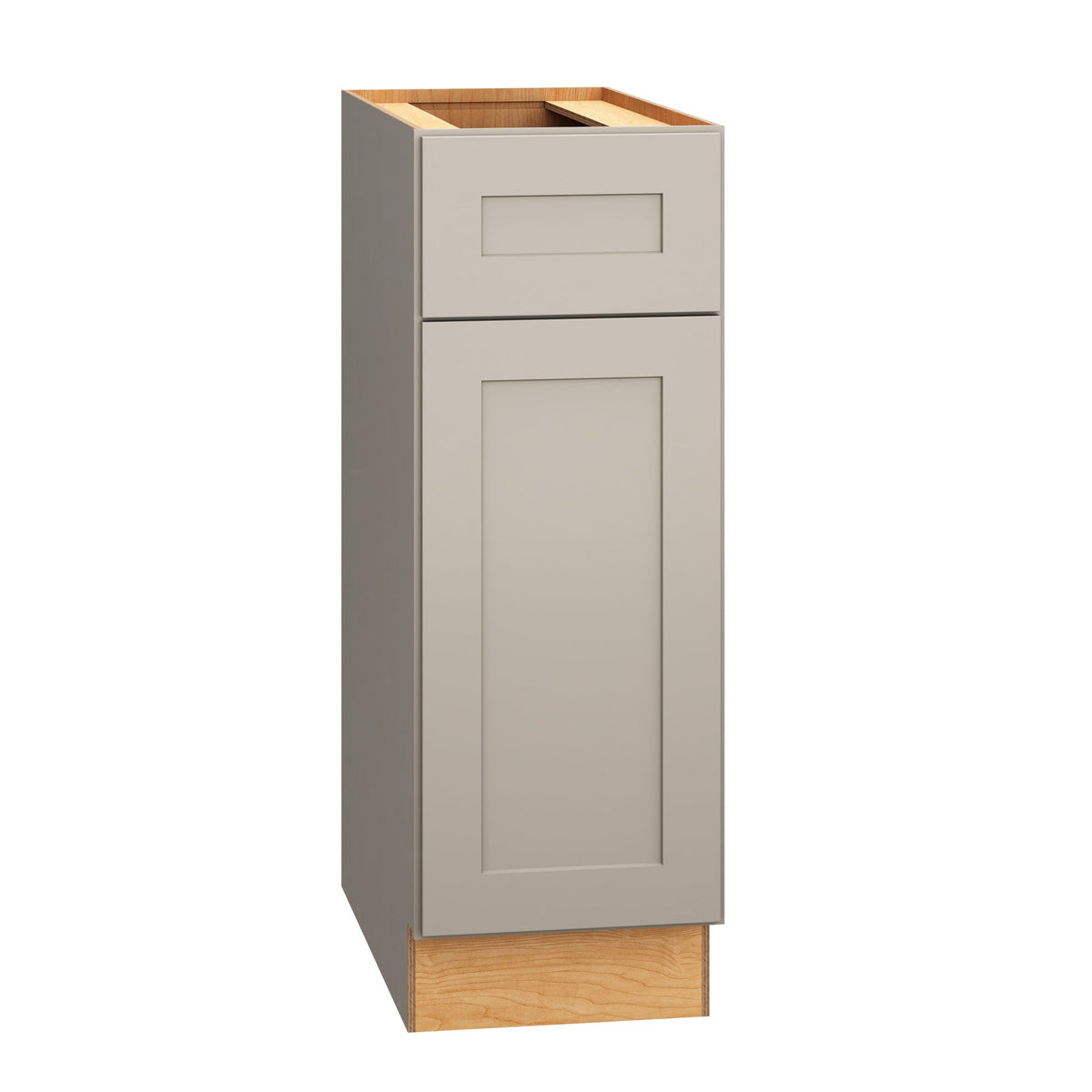 Diamond Express Jamestown 12-in W x 34.5-in H x 24-in D Cloud Gray 1-Drawer Base Fully Assembled Plywood Cabinet (Recessed Panel Shaker Style)