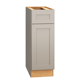 Diamond Express Jamestown 12-in W x 34.5-in H x 24-in D Cloud Gray 1-Drawer Base Fully Assembled Plywood Cabinet (Recessed Panel Shaker Style)