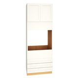 Diamond Express Jamestown 33-in W x 96-in H x 24-in D White 3-Drawers Single Oven Base Fully Assembled Plywood Cabinet (Recessed Panel Shaker Style)