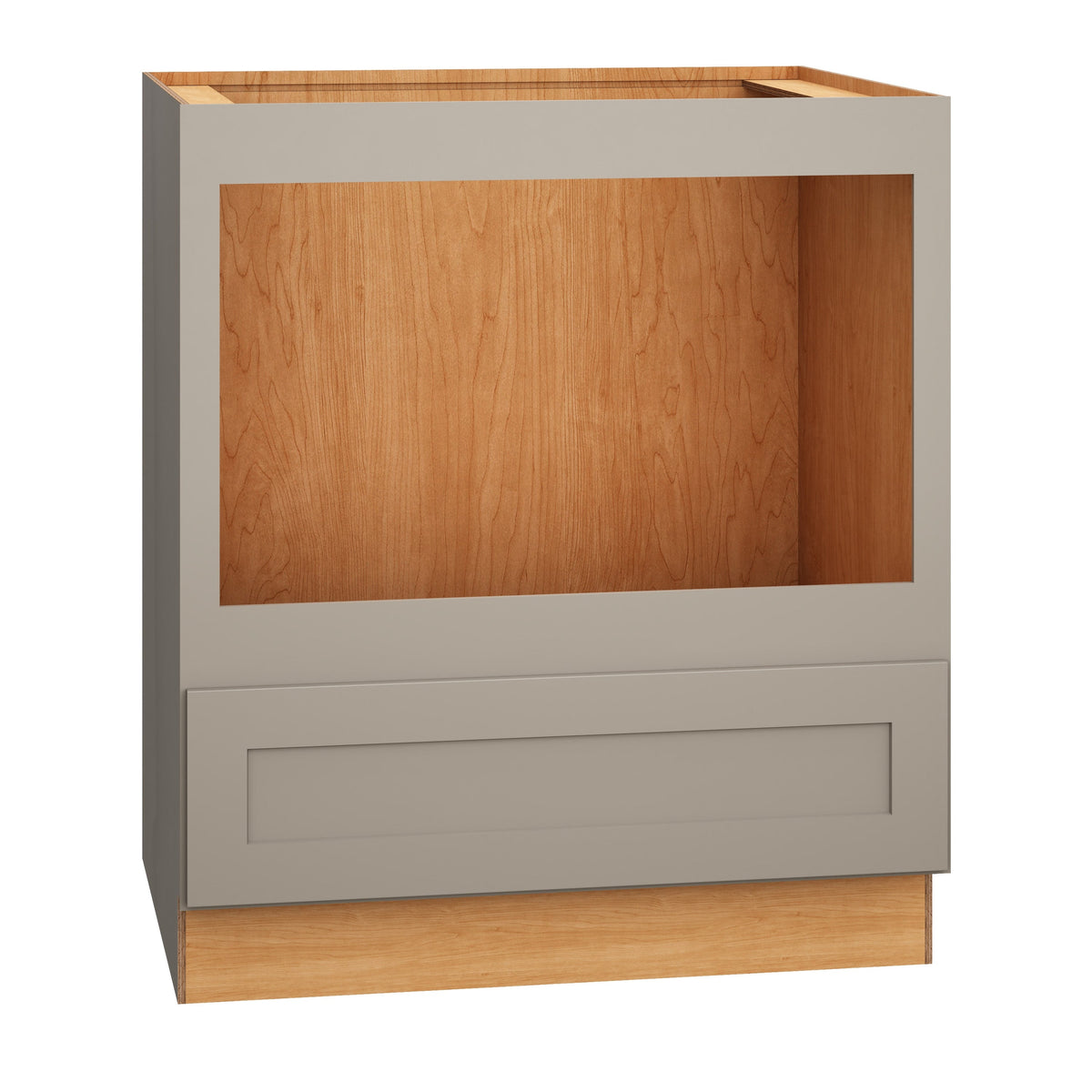 Diamond Express Jamestown 30-in W x 34.5-in H x 24-in D Cloud Gray 1-Drawer Microwave Base Fully Assembled Plywood Cabinet (Recessed Panel Shaker Style)
