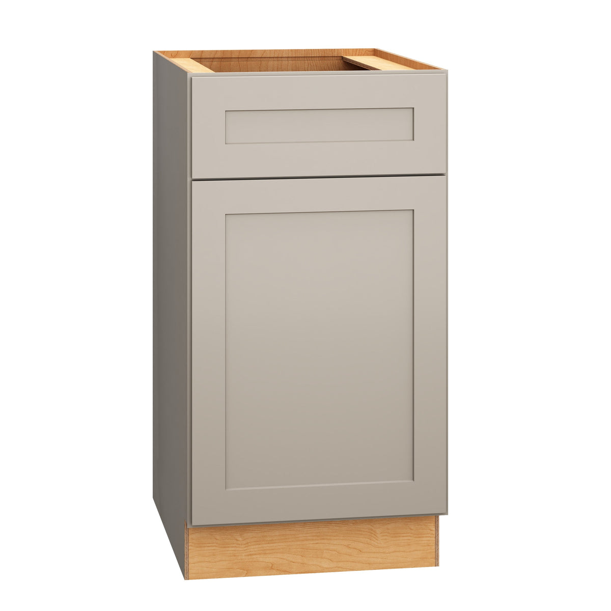 Diamond Express Jamestown 18-in W x 34.5-in H x 24-in D Cloud Gray 1-Drawer Base Fully Assembled Plywood Cabinet (Recessed Panel Shaker Style)