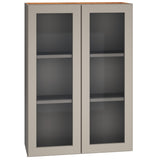 Diamond Express Jamestown 30-in W x 42-in H x 12-in D Cloud Gray Wall Fully Assembled Plywood Cabinet (Recessed Panel Shaker Door Style)