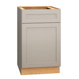 Diamond Express Jamestown 21-in W x 34.5-in H x 24-in D Cloud Gray 1-Drawer Base Fully Assembled Plywood Cabinet (Recessed Panel Shaker Style)