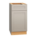 Diamond Express Jamestown 18-in W x 34.5-in H x 24-in D Cloud Gray 1-Drawer Pull-out Wastebasket Base Fully Assembled Plywood Cabinet (Recessed Panel Shaker Style)