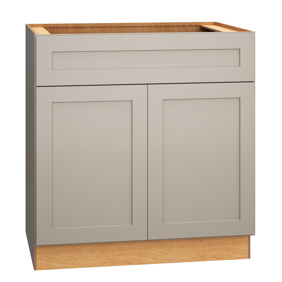 Diamond Express Jamestown 33-in W x 34.5-in H x 24-in D Cloud Gray 1-Drawer Base Fully Assembled Plywood Cabinet (Recessed Panel Shaker Style)