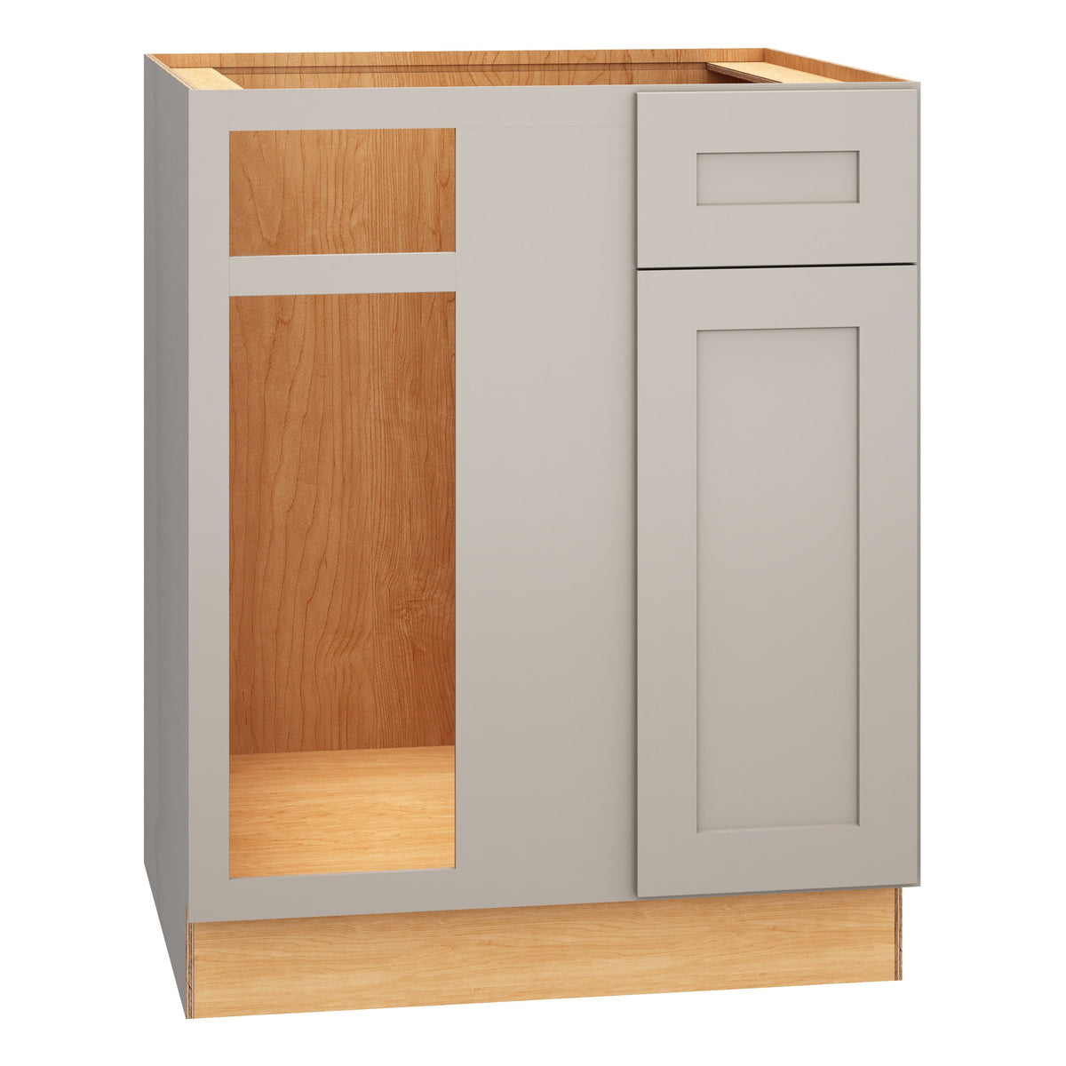 Diamond Express Jamestown 36-in W x 34.5-in H x 24-in D Cloud Gray Blind 1-Drawer Base Fully Assembled Plywood Cabinet (Recessed Panel Shaker Style)
