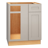 Diamond Express Jamestown 36-in W x 34.5-in H x 24-in D Cloud Gray Blind 1-Drawer Base Fully Assembled Plywood Cabinet (Recessed Panel Shaker Style)