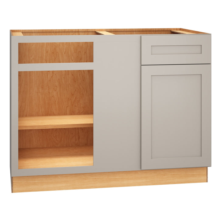Diamond Express Jamestown 48-in W x 34.5-in H x 24-in D Cloud Gray Blind 1-Drawer Base Fully Assembled Plywood Cabinet (Recessed Panel Shaker Style)