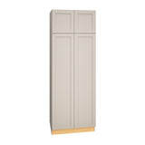 Diamond Express Jamestown 30-in W x 84-in H x 24-in D Cloud Gray Pantry Fully Assembled Plywood Cabinet (Recessed Panel Shaker Door Style)
