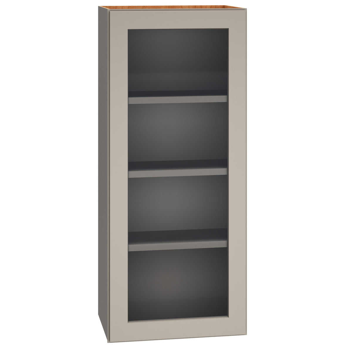 Diamond Express Jamestown 18-in W x 42-in H x 12-in D Cloud Gray Wall Fully Assembled Plywood Cabinet (Recessed Panel Shaker Door Style)