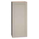 Diamond Express Jamestown 18-in W x 42-in H x 12-in D Cloud Gray Wall Fully Assembled Plywood Cabinet (Recessed Panel Shaker Door Style)