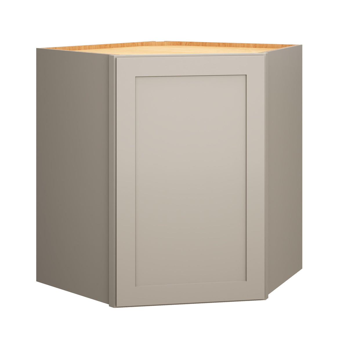 Diamond Express Jamestown 30-in W x 30-in H x 24-in D Cloud Gray Diagonal Corner Wall Fully Assembled Plywood Cabinet (Recessed Panel Shaker Style)