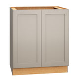 Diamond Express Jamestown 30-in W x 34.5-in H x 24-in D Cloud Gray Base Fully Assembled Plywood Cabinet (Recessed Panel Shaker Door Style)