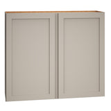 Diamond Express Jamestown 42-in W x 36-in H x 12-in D Cloud Gray Wall Fully Assembled Plywood Cabinet (Recessed Panel Shaker Door Style)
