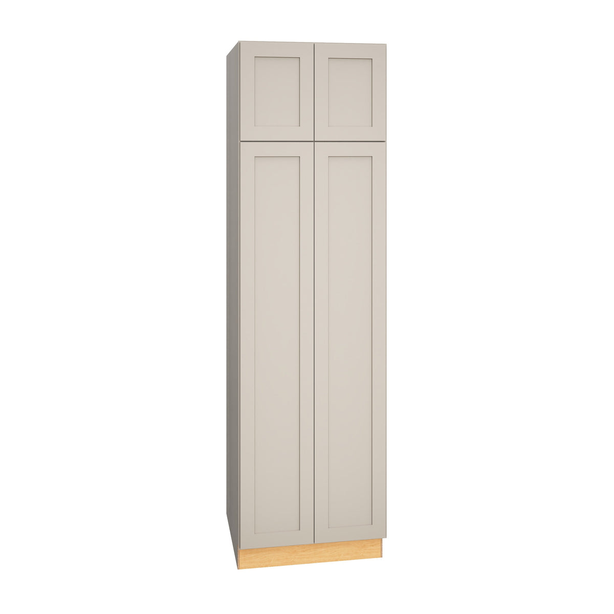 Diamond Express Jamestown 24-in W x 84-in H x 24-in D Cloud Gray Pantry Fully Assembled Plywood Cabinet (Recessed Panel Shaker Door Style)