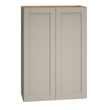 Diamond Express Jamestown 27-in W x 39-in H x 12-in D Cloud Gray Wall Fully Assembled Plywood Cabinet (Recessed Panel Shaker Door Style)