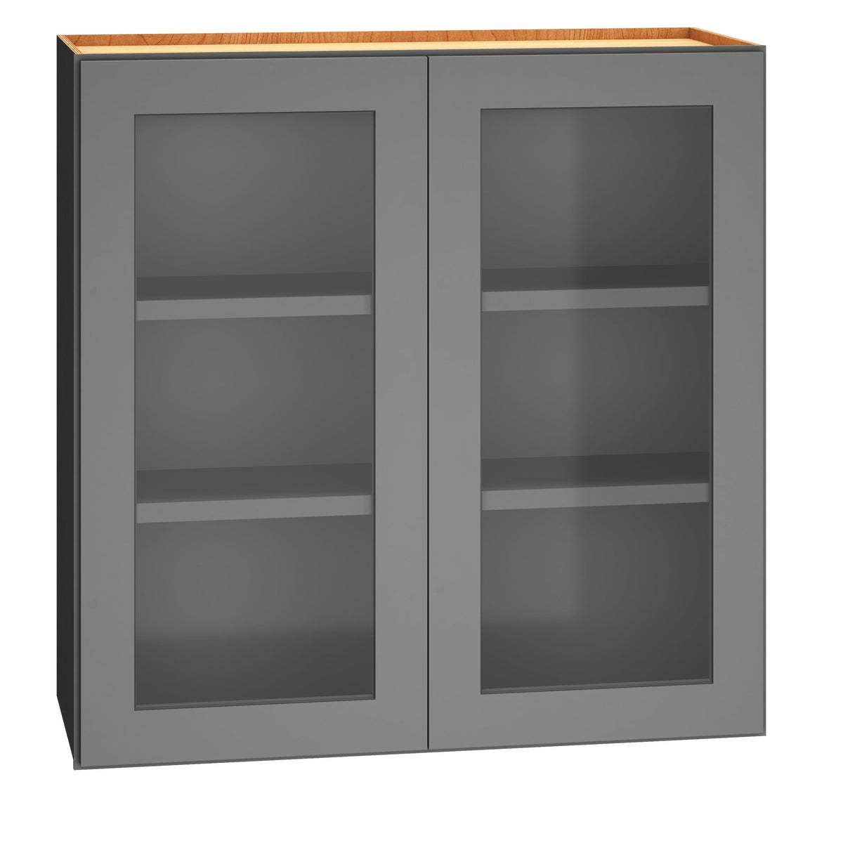 Diamond Express Jamestown 30-in W x 30-in H x 12-in D Moonstone Gray Wall Fully Assembled Plywood Cabinet (Recessed Panel Square Door Style)