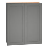 Diamond Express Jamestown 33-in W x 39-in H x 12-in D Moonstone Gray Wall Fully Assembled Plywood Cabinet (Recessed Panel Square Door Style)
