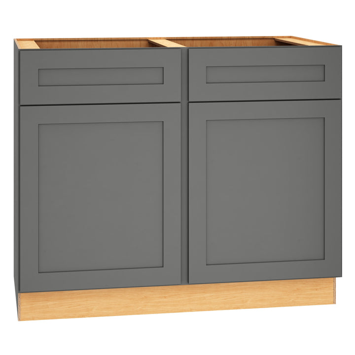 Diamond Express Jamestown 42-in W x 34.5-in H x 24-in D Moonstone Gray 1-Drawer Base Fully Assembled Plywood Cabinet (Recessed Panel Square Style)