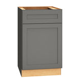Diamond Express Jamestown 21-in W x 34.5-in H x 24-in D Moonstone Gray 1-Drawer Base Fully Assembled Plywood Cabinet (Recessed Panel Square Style)