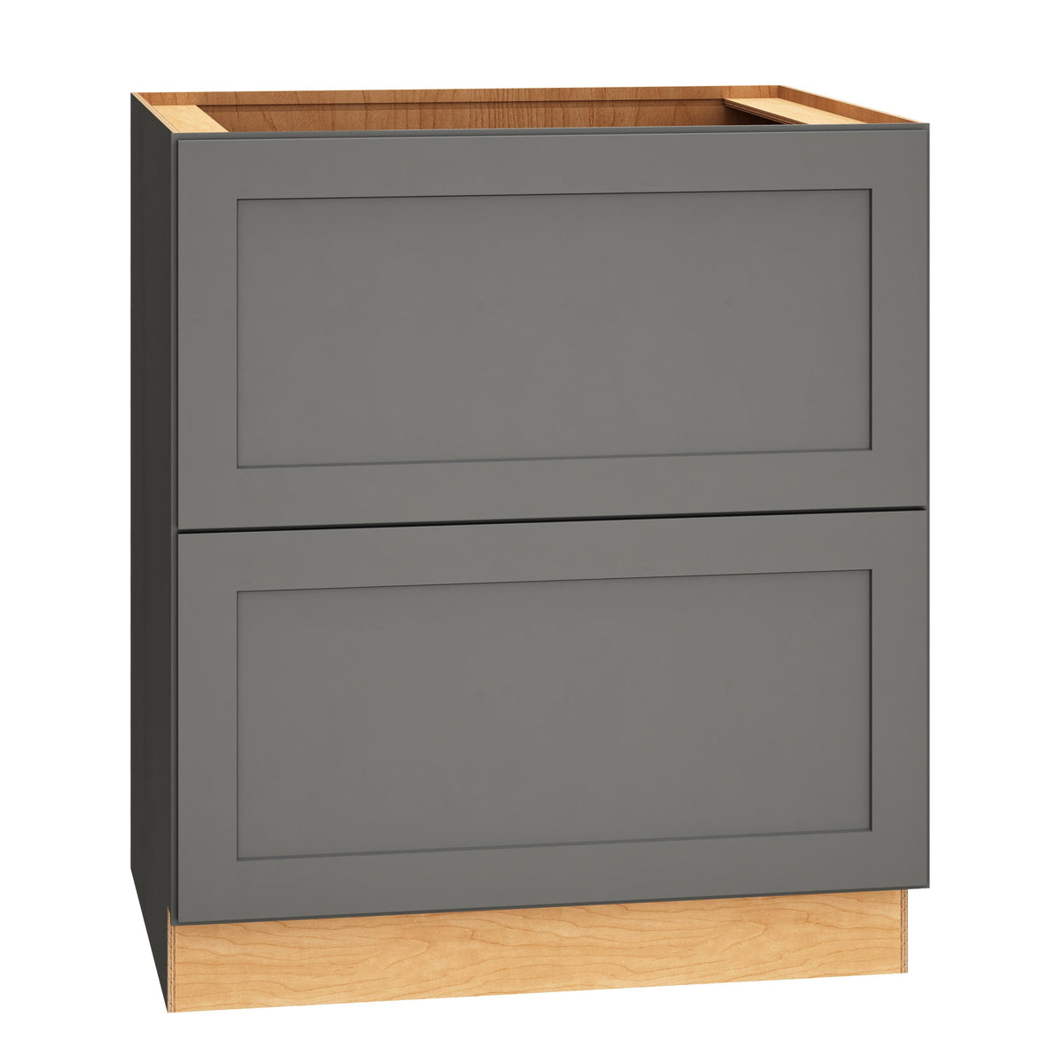 Diamond Express Jamestown 30-in W x 34.5-in H x 24-in D Moonstone Gray 2-Drawer Base Fully Assembled Plywood Cabinet (Recessed Panel Shaker Style)