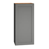 Diamond Express Jamestown 18-in W x 39-in H x 12-in D Moonstone Gray Wall Fully Assembled Plywood Cabinet (Recessed Panel Square Door Style)