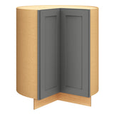 Diamond Express Jamestown 36-in W x 34.5-in H x 24-in D Moonstone Gray Lazy Susan Corner Base Fully Assembled Plywood Cabinet (Recessed Panel Square Style)