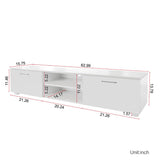 GZMR White TV Stand for 70-in TV Stands Modern/Contemporary White TV Cabinet (Accommodates TVs up to 70-in)