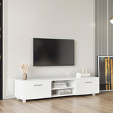 GZMR White TV Stand for 70-in TV Stands Modern/Contemporary White TV Cabinet (Accommodates TVs up to 70-in)