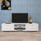 GZMR White TV Stand for 70-in TV Stands Modern/Contemporary White TV Cabinet (Accommodates TVs up to 70-in)
