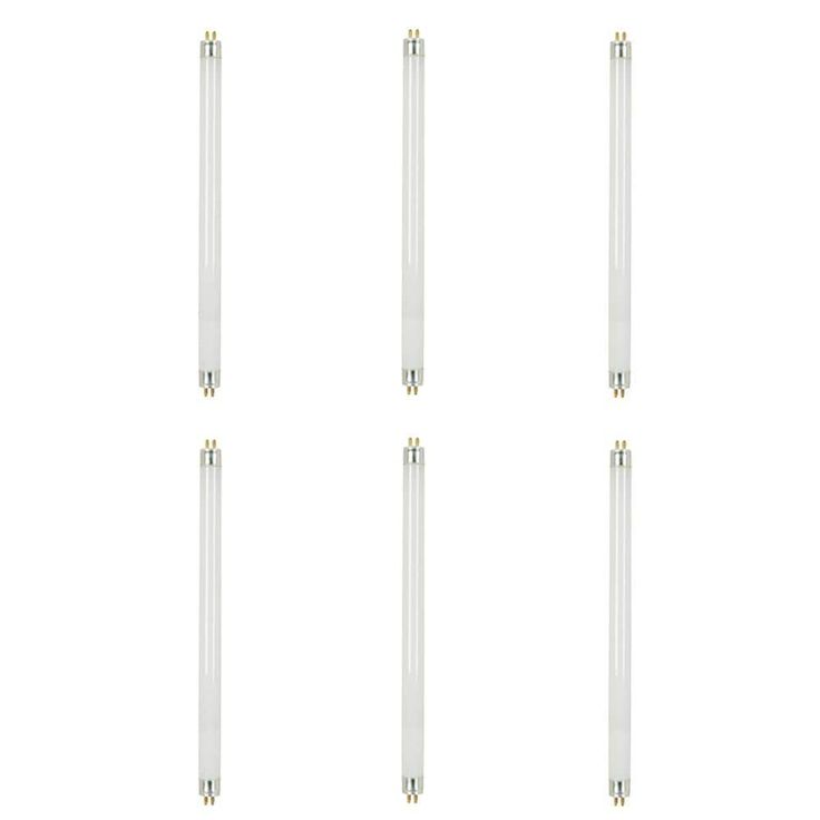 Feit Electric 1 ft. 8-Watt T5 Cool White (4100K) G5 Linear Fluorescent Tube Light Bulb (6-Pack)