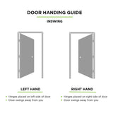 Masonite 32-in x 80-in Steel Half Lite Left-Hand Inswing Primed Prehung Single Front Door with Brickmould, Insulating Core, and Built-in Blinds