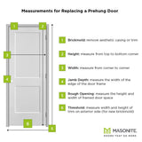 Masonite Traditional 60-in x 80-in 6-Panel Hollow Core Primed Molded Composite Universal Inswing/Outswing Double Prehung Interior Door
