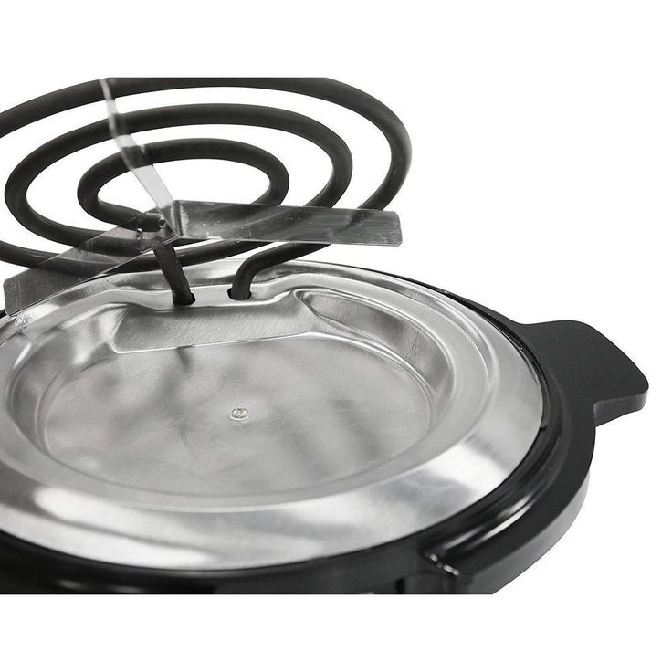 Cuisine Single Burner 9 in. Black Hot Plate with Temperature Control