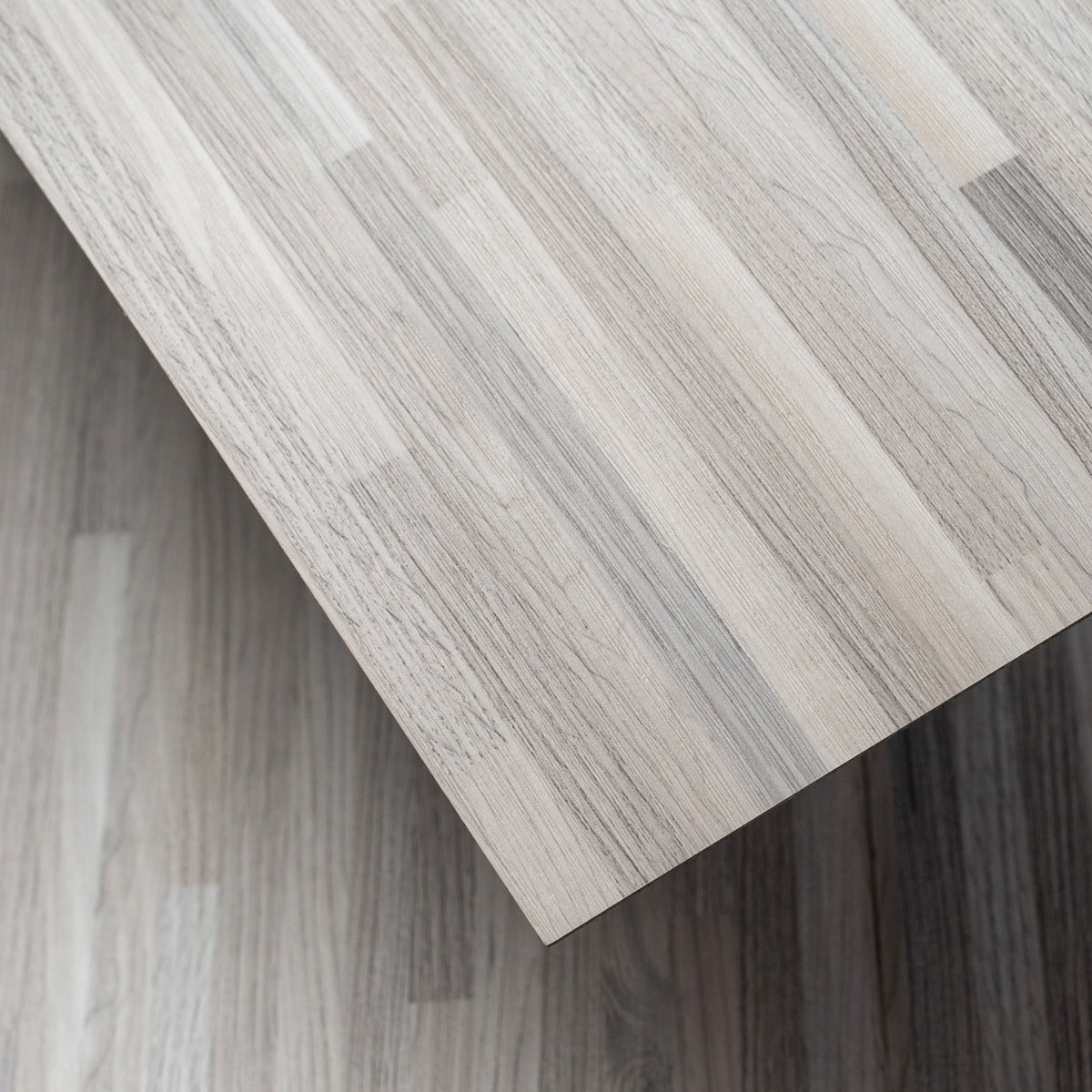 Lucida USA (Sample) BaseCore Light Grey Gray Wood Look 12-mil Water Resistant Peel and Stick Vinyl Tile