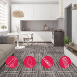 Lucida USA BaseCore Dark Grey Gray 12-mil x 6-in W x 36-in L Waterproof Peel and Stick Vinyl Plank Flooring (54-sq ft/ Piece)