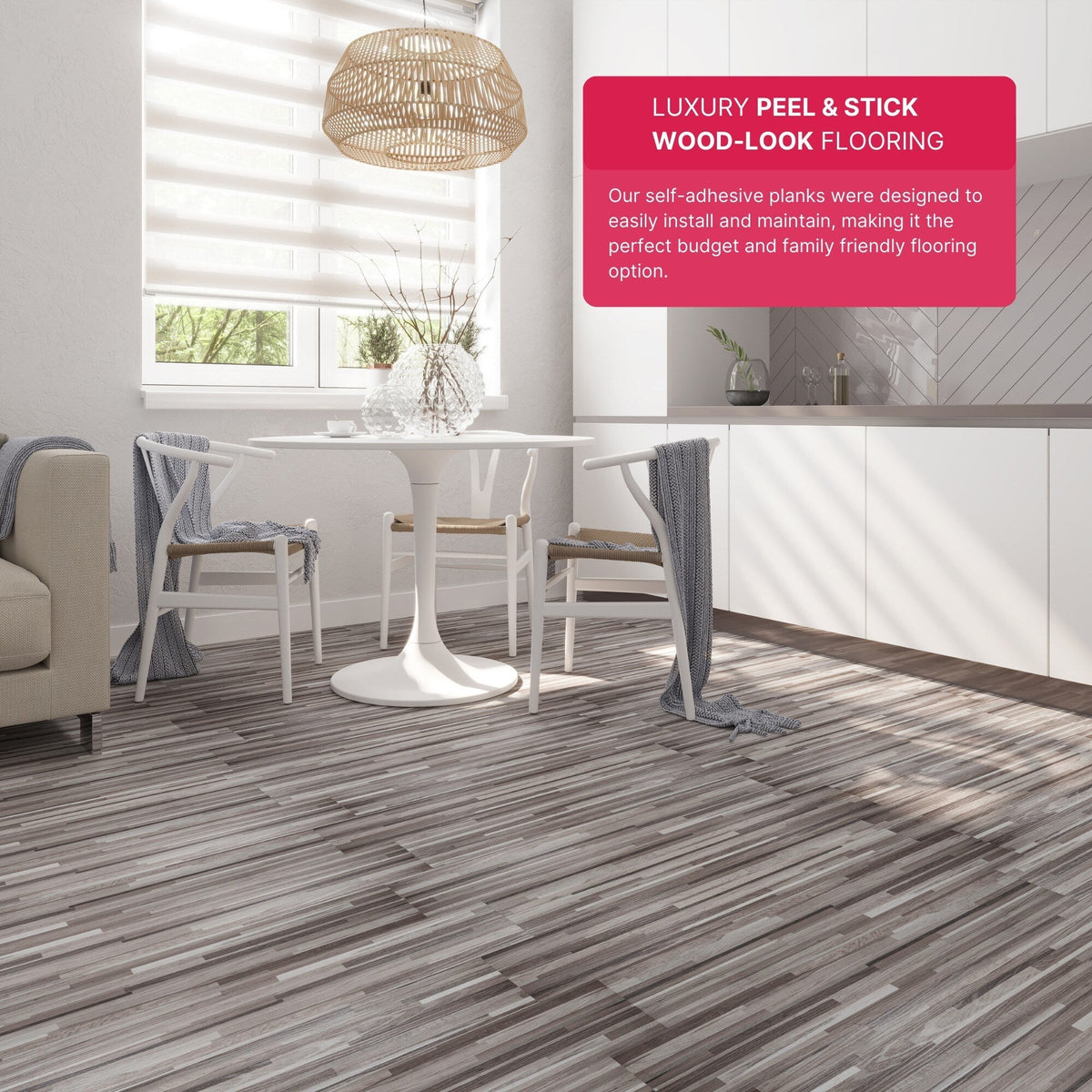 Lucida USA BaseCore Dark Grey Gray 12-mil x 6-in W x 36-in L Waterproof Peel and Stick Vinyl Plank Flooring (54-sq ft/ Piece)