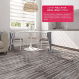 Lucida USA BaseCore Dark Grey Gray 12-mil x 6-in W x 36-in L Waterproof Peel and Stick Vinyl Plank Flooring (54-sq ft/ Piece)