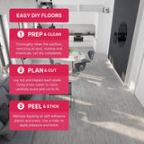 Lucida USA (Sample) BaseCore Light Grey Gray Wood Look 12-mil Water Resistant Peel and Stick Vinyl Tile