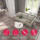 Lucida USA (Sample) BaseCore Brown Chevron Brown Wood Look 12-mil Water Resistant Peel and Stick Vinyl Tile