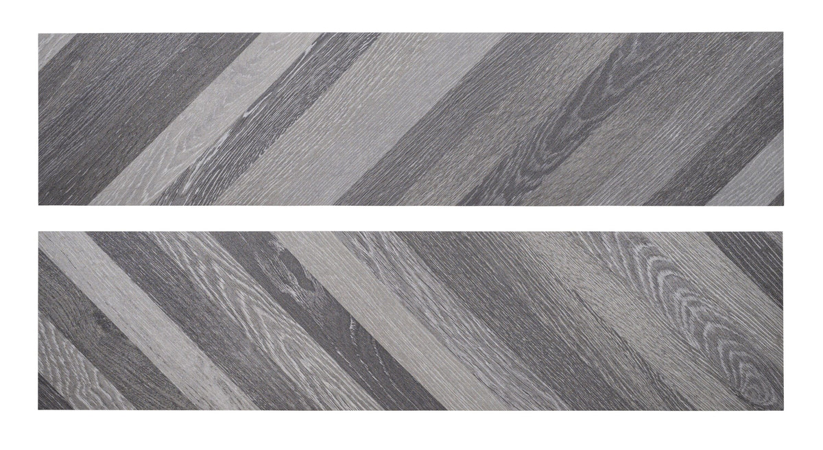 Lucida USA (Sample) BaseCore Grey Chevron Gray Wood Look 12-mil Water Resistant Peel and Stick Vinyl Tile
