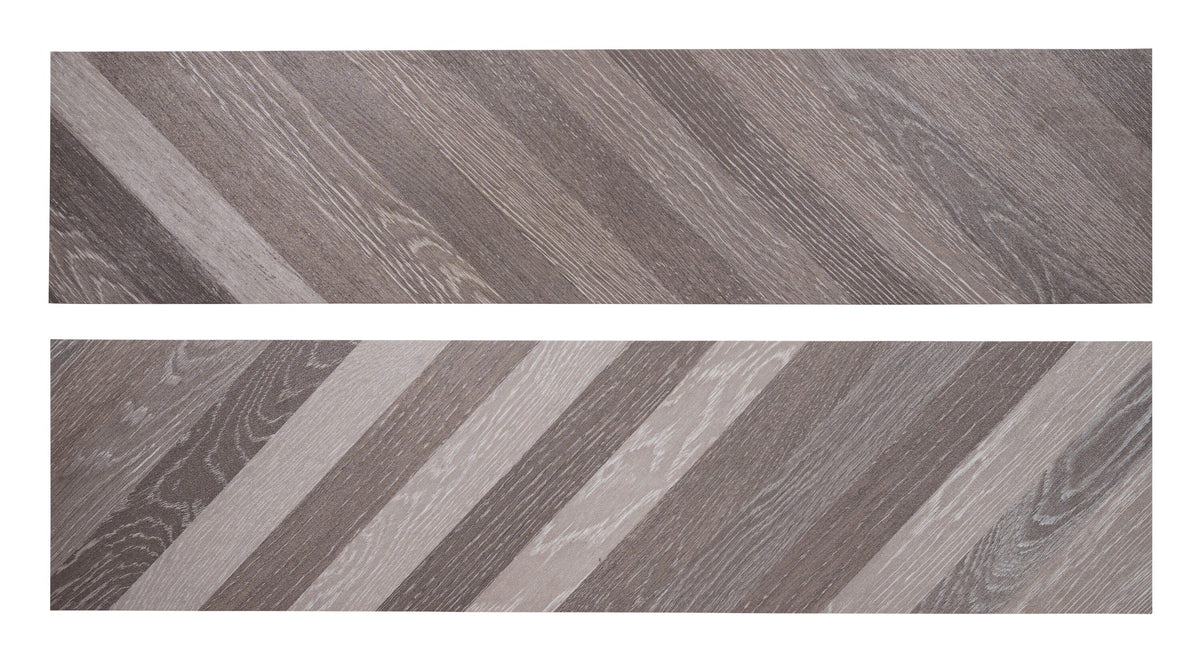 Lucida USA (Sample) BaseCore Brown Chevron Brown Wood Look 12-mil Water Resistant Peel and Stick Vinyl Tile