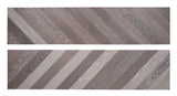 Lucida USA (Sample) BaseCore Brown Chevron Brown Wood Look 12-mil Water Resistant Peel and Stick Vinyl Tile