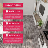 Lucida USA BaseCore Dark Grey Gray 12-mil x 6-in W x 36-in L Waterproof Peel and Stick Vinyl Plank Flooring (54-sq ft/ Piece)