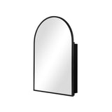 24-in x 36-in Surface/Recessed Mount White Mirrored Arched Medicine Cabinet