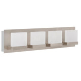 Alberson Collection 4-Light Brushed Nickel LED Vanity Light with Frosted Acrylic Shade